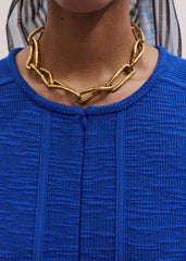 Blue Fit + Flare Maxi Dress