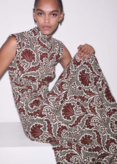 Cinnamon Rising Wildflowers Print Fit + Flare Maxi Dress