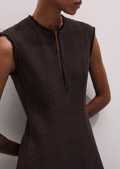 Brown Desk-To-Dinner Fit And Flare Maxi Dress