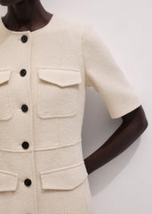 Cream Button Front Maxi Dress
