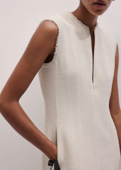 Cream Desk-To-Dinner Fit And Flare Maxi Dress