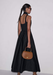 Black Fit + Flare Maxi Dress