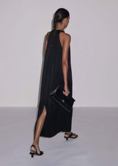 Black Halterneck Maxi Dress