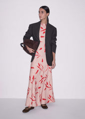 Pink Bias Cut Maxi Dress