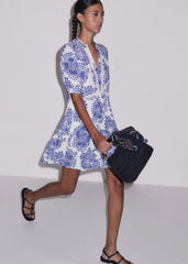 White Cheesecloth Short Swing Dress
