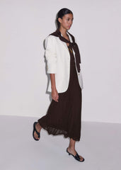 Brown Pointelle Maxi Dress