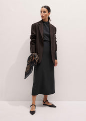 Gray Gathered Maxi Dress