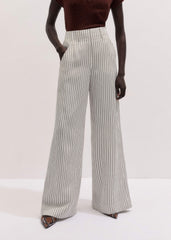 Ivory High Waist Wide Pant