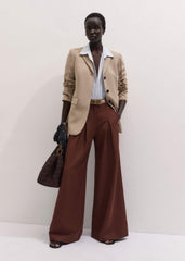 Cinnamon Brown Very Wide-Leg Pant