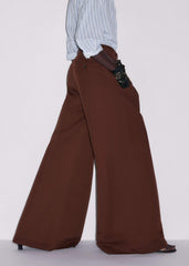 Cinnamon Brown Very Wide-Leg Pant