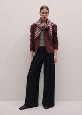 Black Luxe Travel Tailoring Wide-Leg Pant