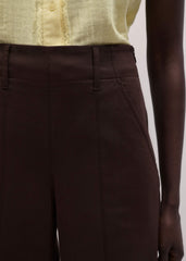Brown High Waist Wide-Leg Pant