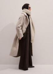 Brown Cashmere Wide-Leg Knit Pant