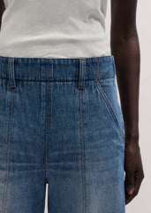 Mid-Blue High Waist Wide Jean
