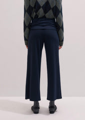Crop Palazzo Pant - Dark Navy Travel Pants |Vacation Shop