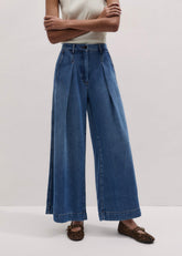 Blue Straight Culotte Jean