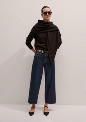 Dark Blue Straight Crop Jean