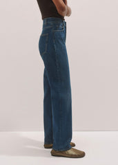 Blue Full-Length Straight Jean