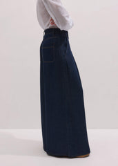 Dark Blue Pleat Very Wide Pant