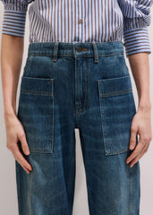 Blue Patch Pocket Engineered Jean