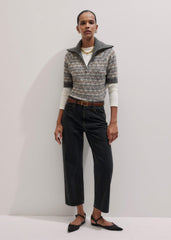 Black Straight Cropped Relaxed Jean