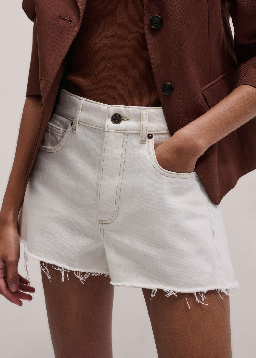 Ecru Classic Cut Off Short