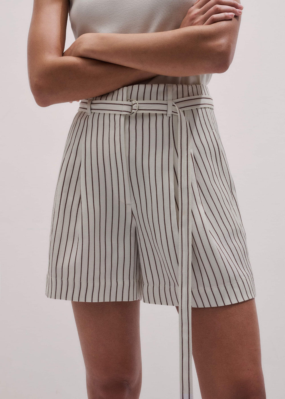 Ivory Tailored Pleat Short