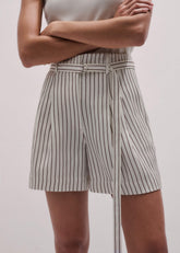 Ivory Tailored Pleat Short