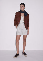 Ivory Tailored Pleat Short