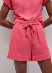 Pink Cheesecloth Summer Short