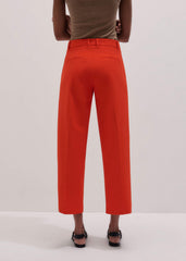 Orange Straight Crop Tailored Pant
