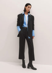 Black Straight Crop Pant