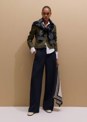 Navy Textured Extreme Tapered Pant
