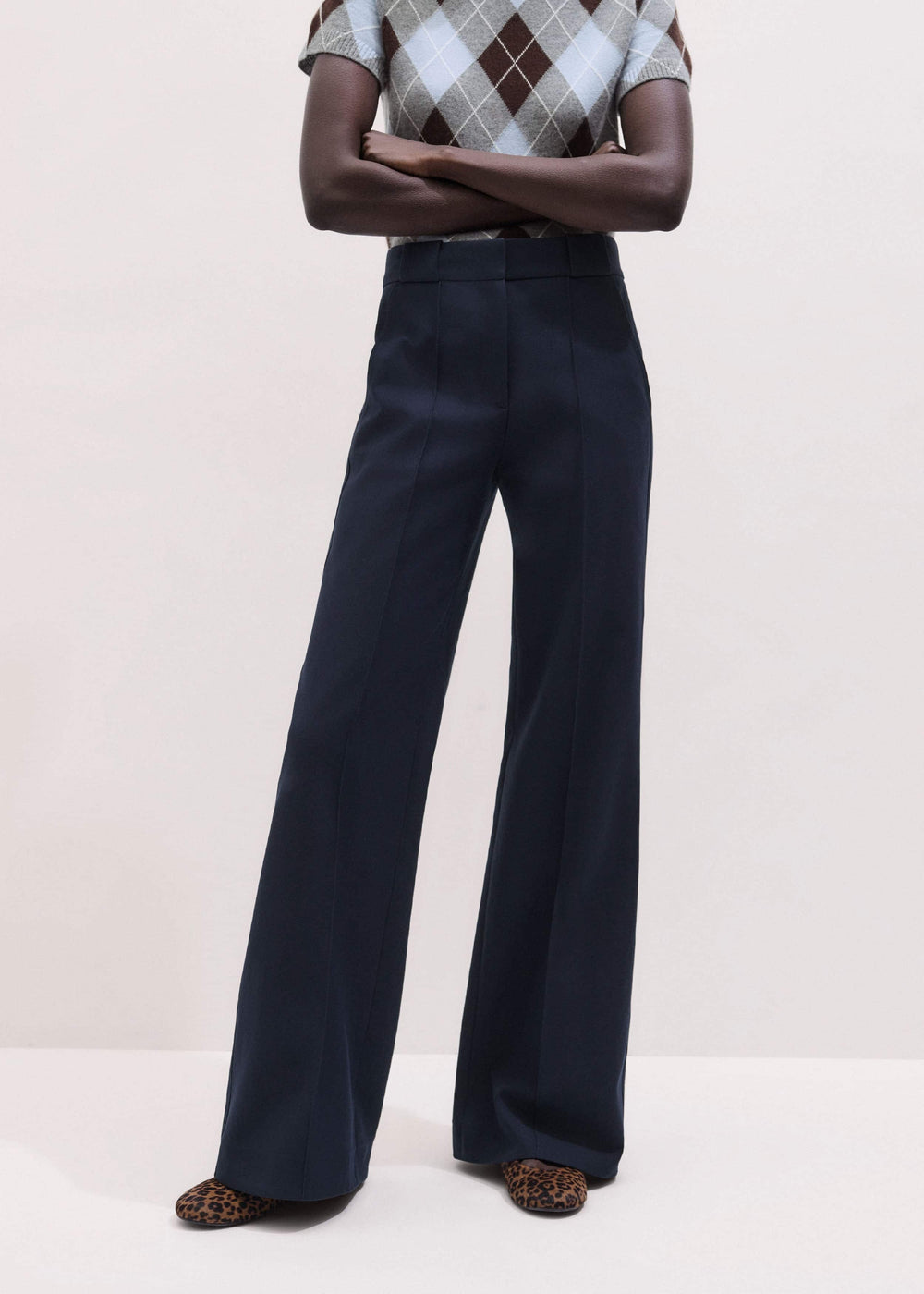 Navy Tailored Leg Elongator Pant