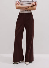 Cinnamon Pinstripe Leg Elongator Pant