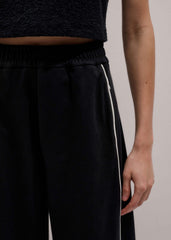 Black Wide Barrel Track Pant
