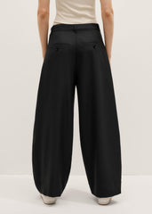Black Barrel Leg Pant