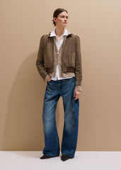 White Cheesecloth Trim Detail Shirt