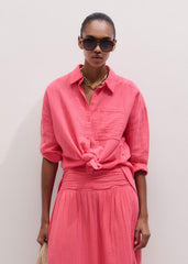 Pink Cheesecloth Relaxed Shirt