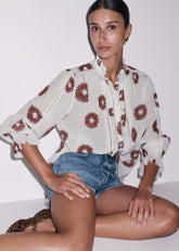 Cream Summer Swing Blouse