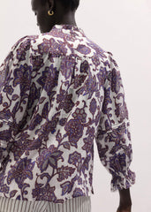 Cream Floral Print Blouse