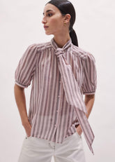 Pink Soft Stripe Blouse