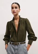 Olive Green Winter Blouse
