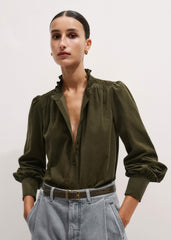 Olive Green Winter Blouse