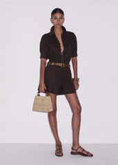 Brown Feminine Sleeve Blouse