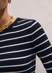 Navy Ultimate Rib Long Sleeve Top