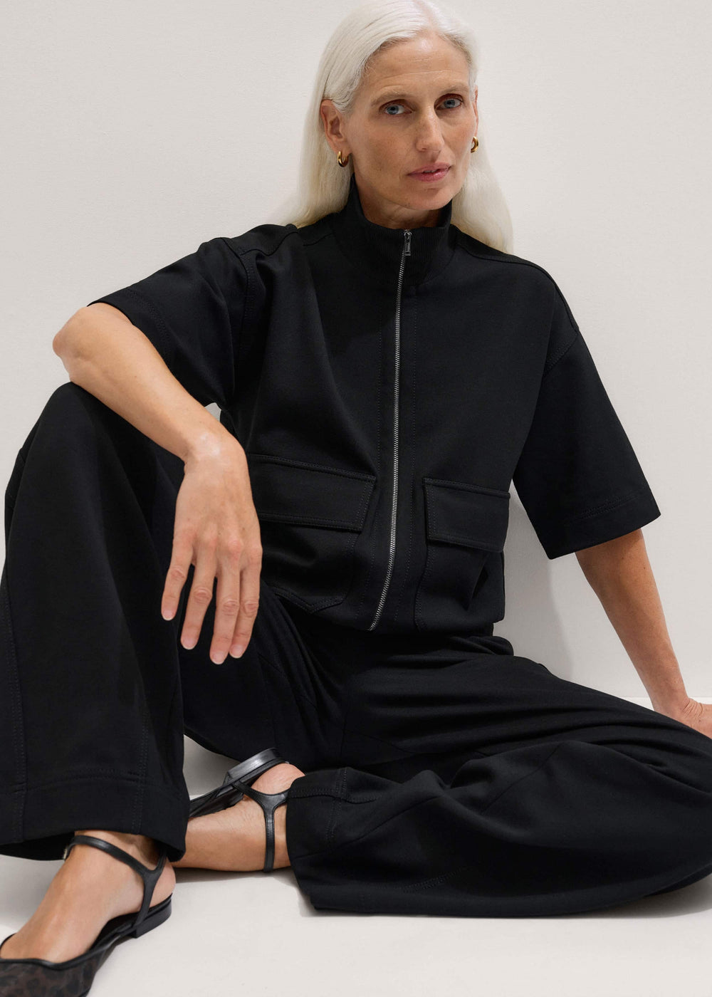 Black Luxe Travel Tailoring Layering Jacket