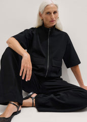 Black Luxe Travel Tailoring Layering Jacket