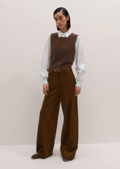 White Collared Layering Top