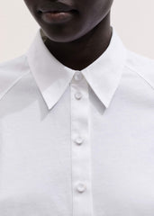 White Raglan Shirt Layering Top